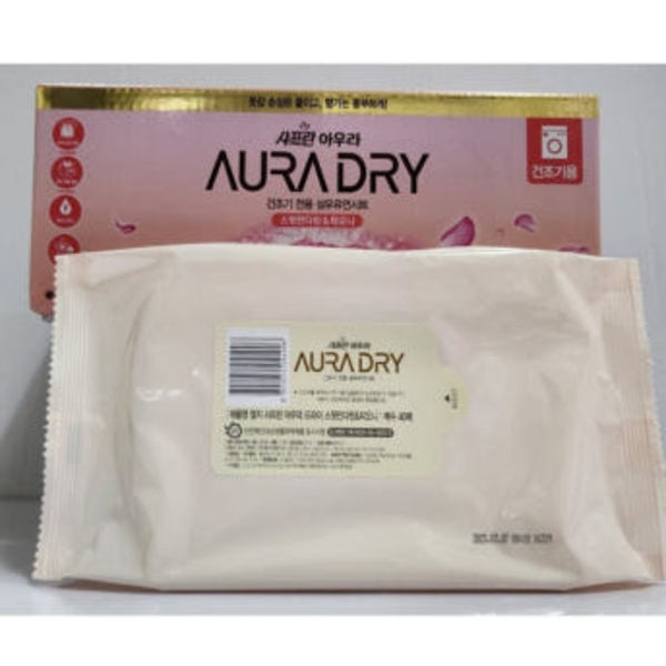샤프란 아우라 드라이 건조기시트 대용량 스윗만다린&피오니 건조기용 섬유유연시트 + 물티슈 1매입 증정 18,350원