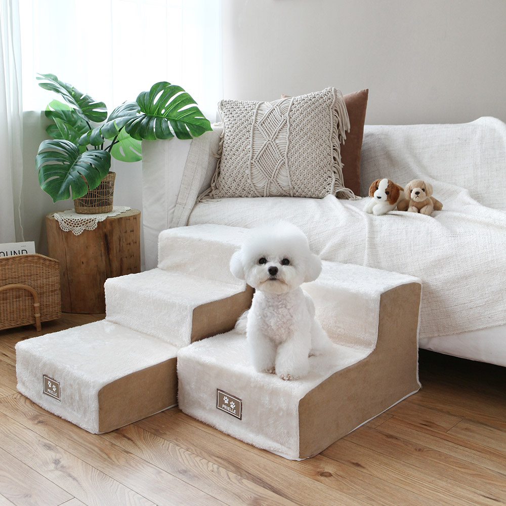 쁘리엘르 퍼피 극세사 강아지 계단 (마블스펀지 포함), 1개, 브라운 16,900원