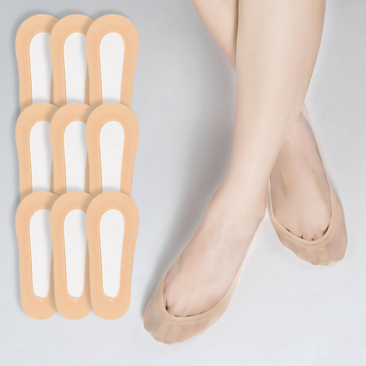 시너싹스 여성용 전체실리콘 논슬립 쿨 덧신 9켤레 8,450원