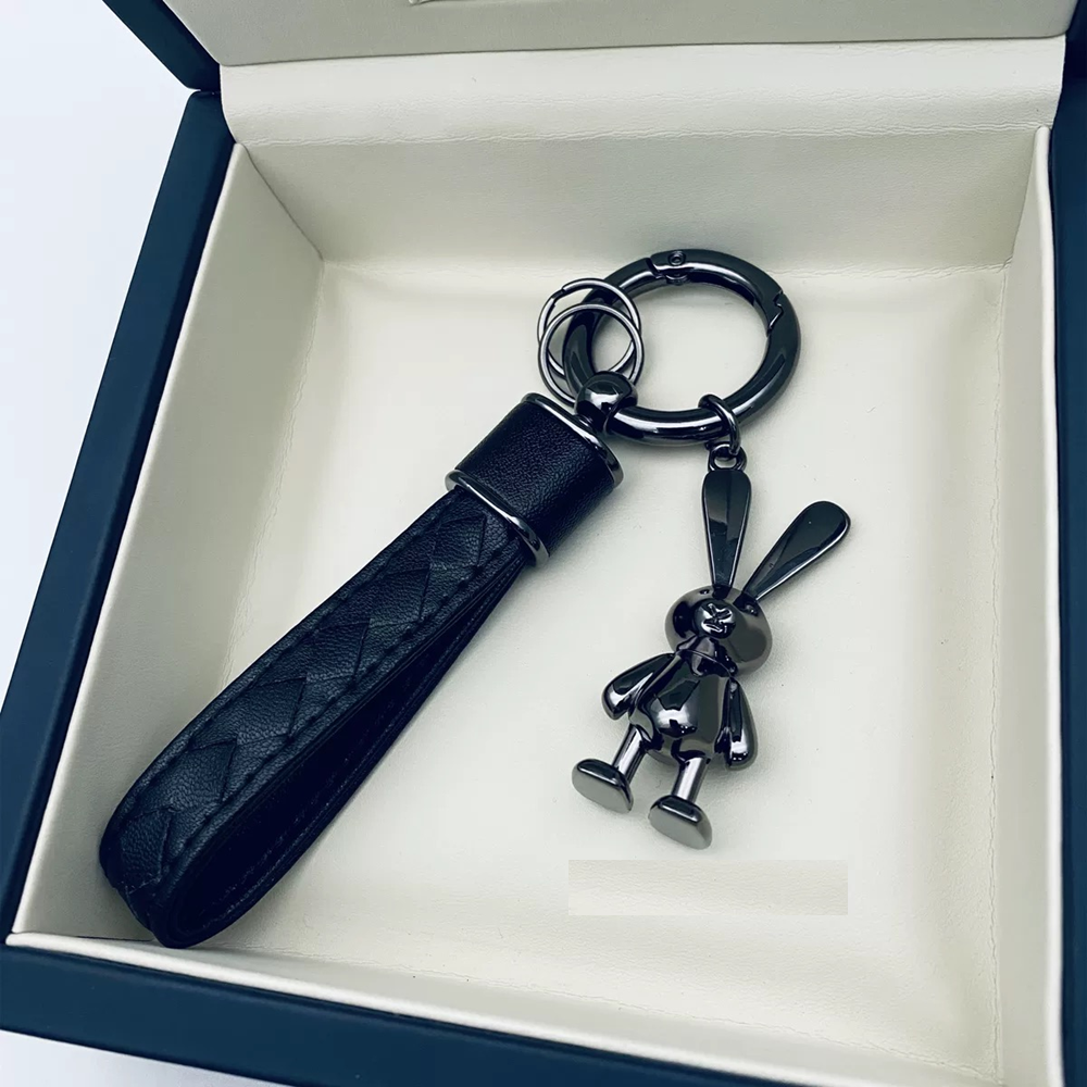 다은랜드 고급 가죽 블랙 토끼 키링, 블랙 12,790원