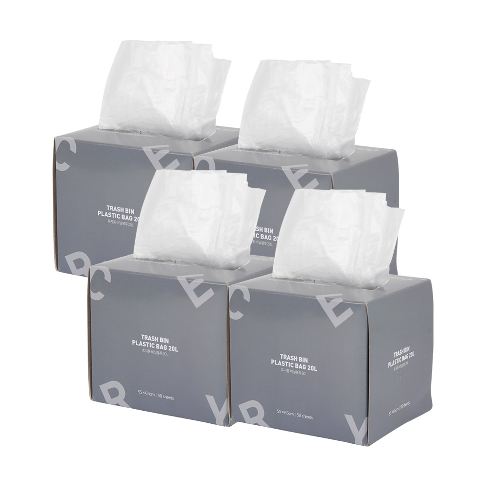 홈앤하우스 휴지통 비닐봉투 50p, 20L, 4개 19,800원