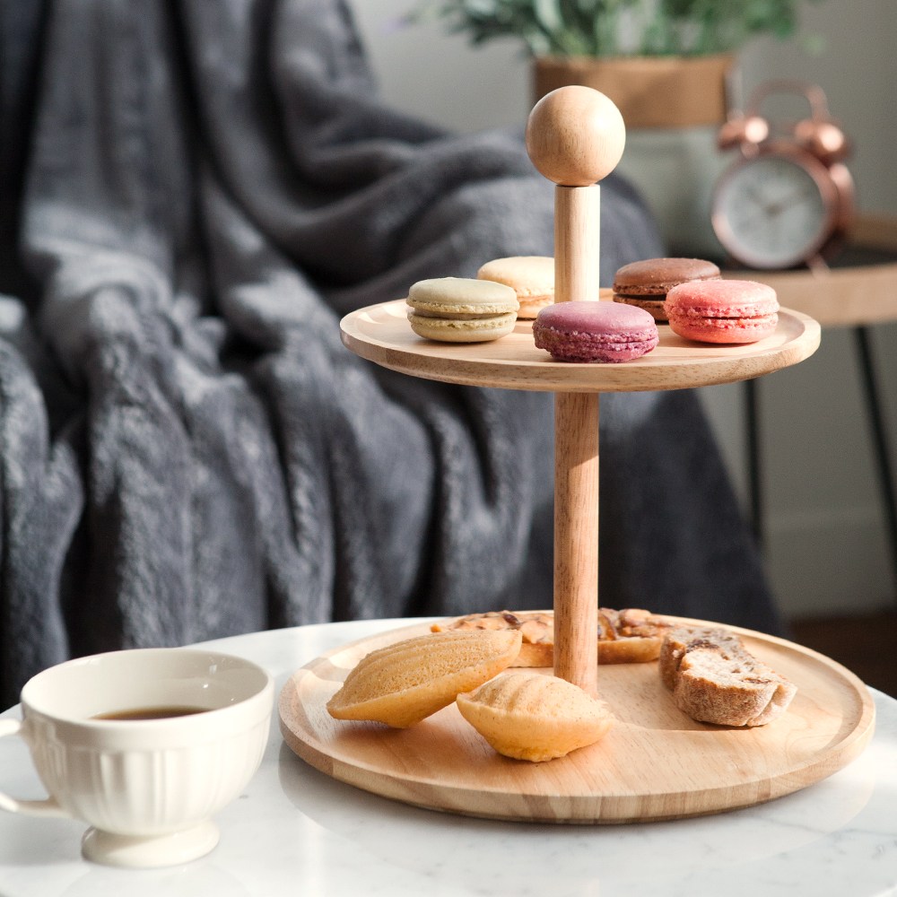 원목 마카롱 디저트 2단 스탠드 디저트 트레이 18,400원