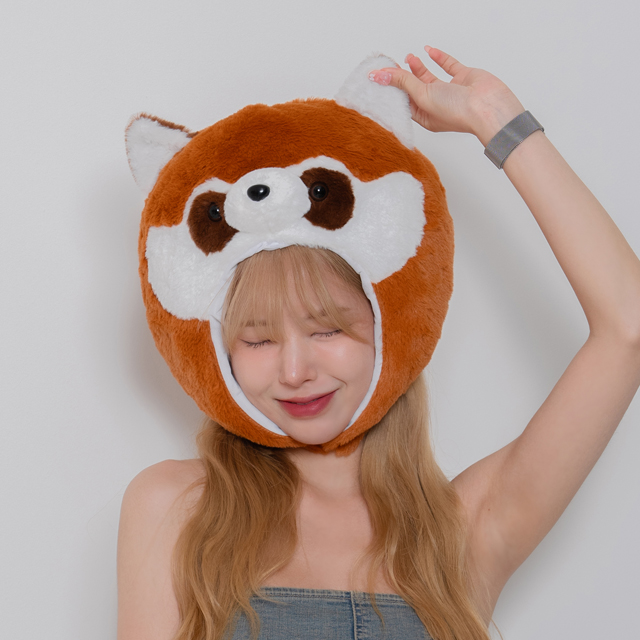 말랑마쥬 인생네컷 동물 캐릭터 모자 할로윈 파티 소품, 1개, 렛서판다 18,860원