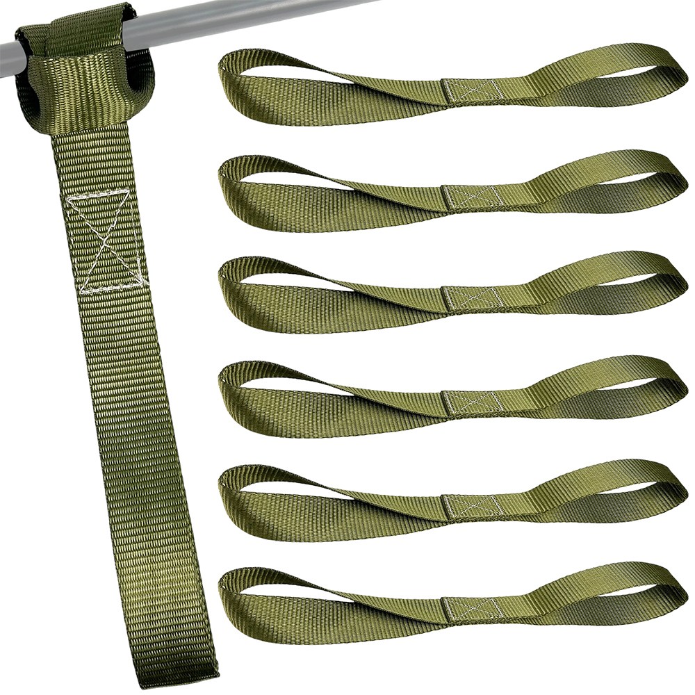 6 개, 소프트 루프 타이 다운 스트랩, 오토바이 자동차 캠핑 적재 부착물 용 헤비 듀티 웨빙 나일론 래싱 루프 스트랩 (3300lb) 14,290원