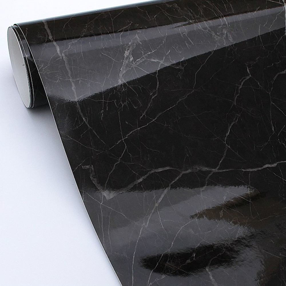 시트지연구소 유광 단색 대리석 시트지, 마블 블랙 30,000원