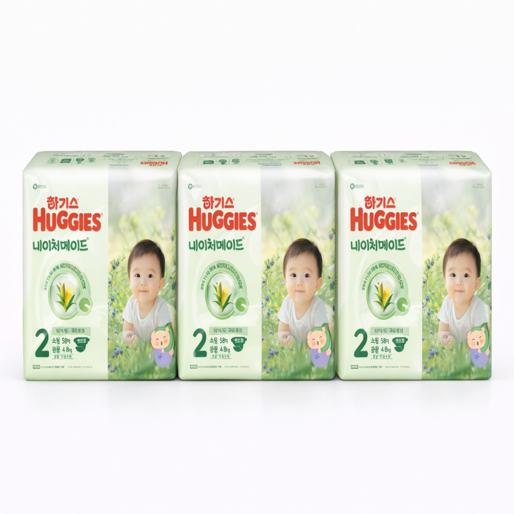 하기스 2025 네이처메이드 공용 2단계 밴드형(58매X3팩), 174매 65,900원
