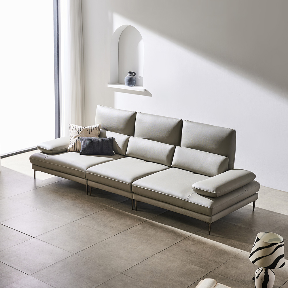 쉐우드가구 아소르 이태리 천연통가죽 천연면피 소가죽 기능성 스윙 소파 3.5인용 2,399,000원