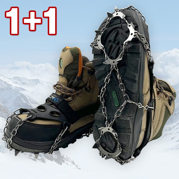 에이스샵_1+1 등산아이젠 모음전 남여공용 4p 5p 13p free사이즈 스테인레스 아이젠 스노우 체인 원밴드 59,700원