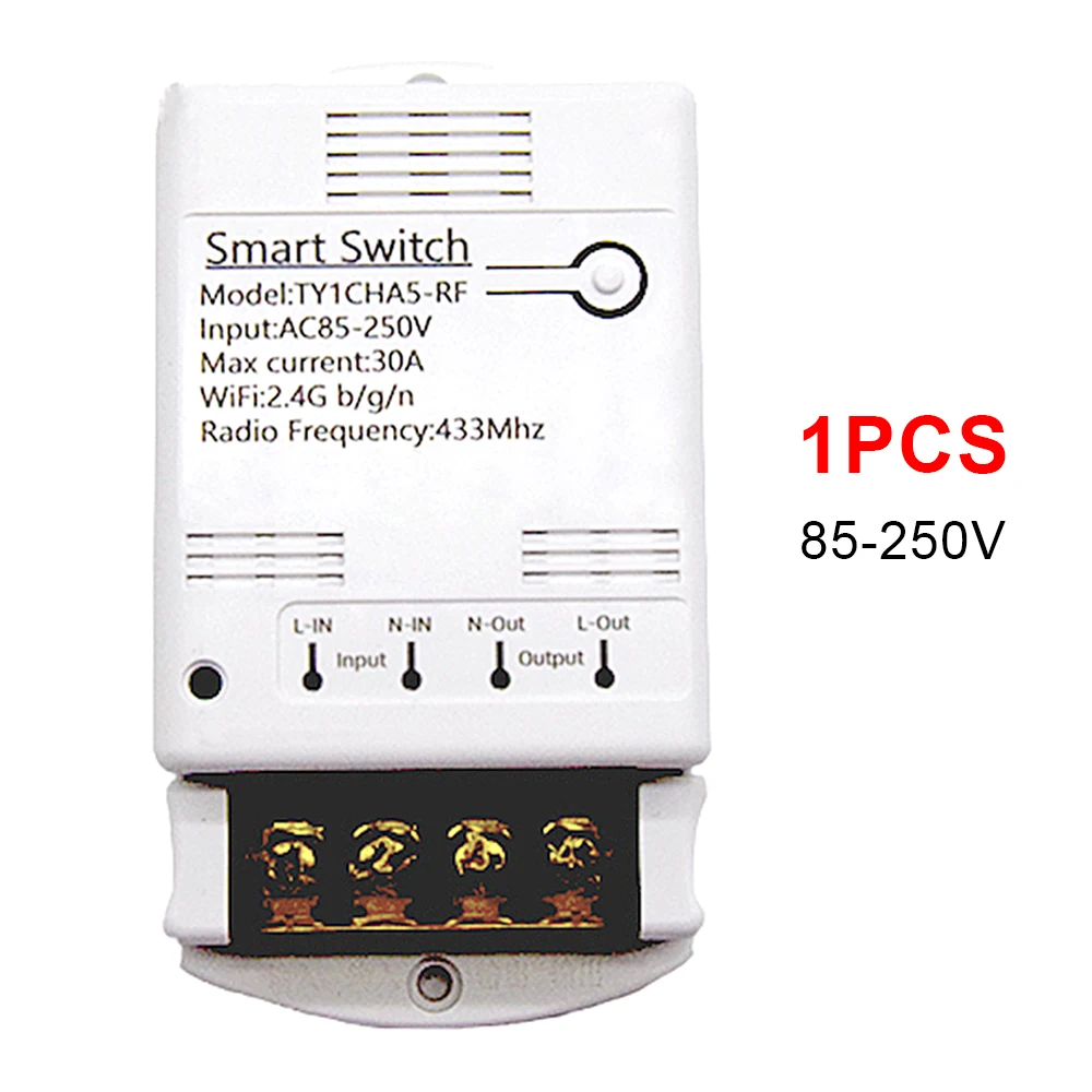 30A 4000W Tuya Wifi 스마트 홈 자동화 스위치 릴레이 12V 24V 220V 433mhz RF 무선 원격 제어 모듈 수신기 25,970원
