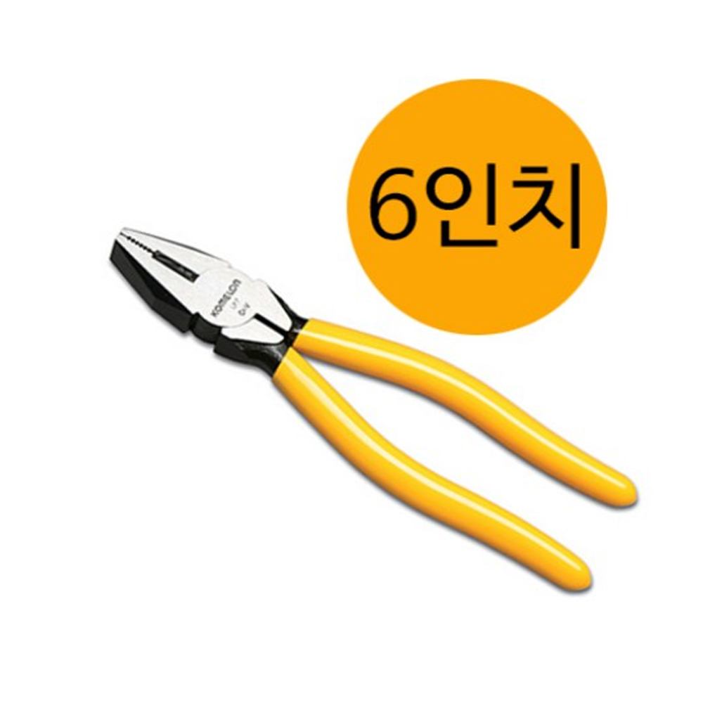 코메론 수공구  뺀치 펜치 6인치 7인치 8인치 LP6(150mm) LP7(175mm) LP8 (200mm) 작업공구 작업용 에스제이팩토리 툴하우스 6,900원