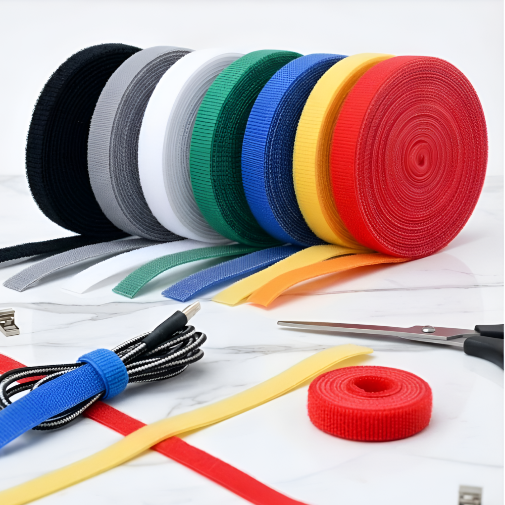 리코몽 잘라쓰는 찍찍이 전선 케이블 타이 (7색상 한묶음), 혼합, 1세트 10,000원