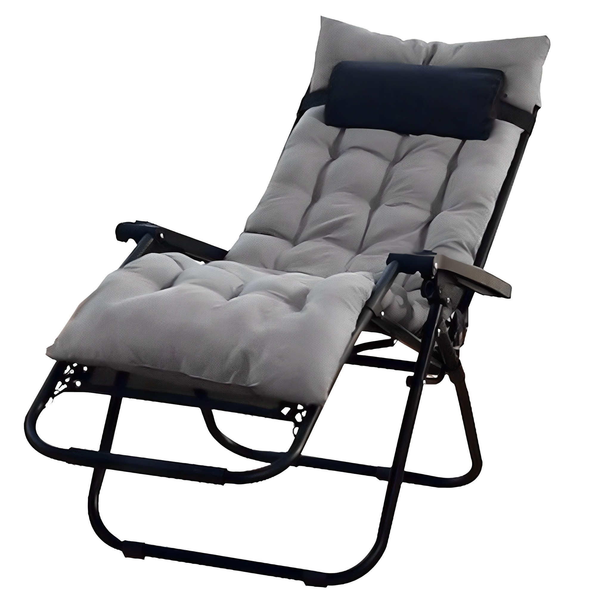 무중력 접이식 리클라이너 의자 + 쿠션 + 컵홀더, 혼합색상, 현재가 59,900원