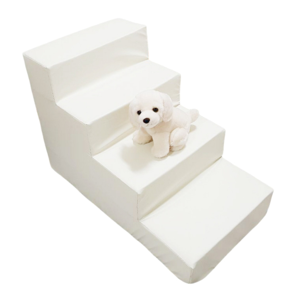 8DECO 강아지계단 애견계단 펫스텝 모음 1단2단3단4단 (커버+솜포함) ce4, 아이보리 방수, 1개 39,900원