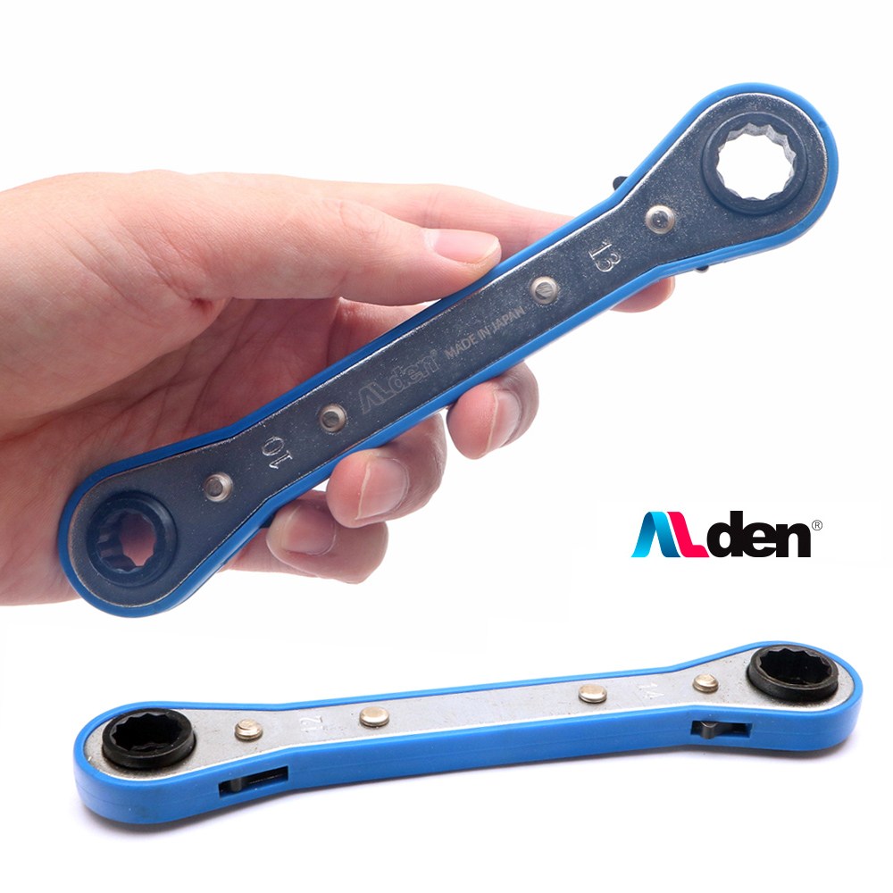 일본산 냉동 라쳇 렌치 10x12-13x14 mm 겸용 4in1 기어렌치 6종류의 볼트 너트 에 사용 6각 12각 사각 별 라운드 라쳇렌치 오픈렌치 라쳇식 일산 일제 냉동라쳇렌치, 1개 10,450원