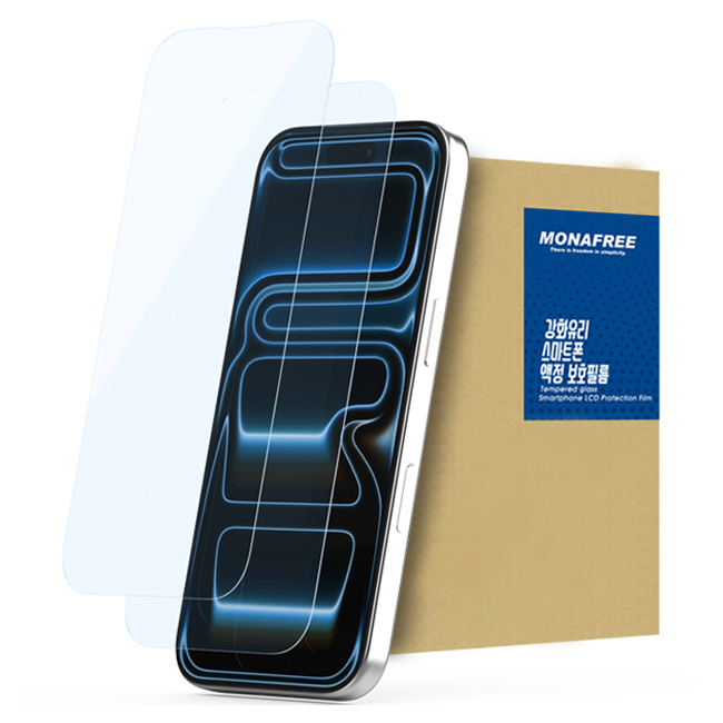 모나프리 올클리어 핏 강화유리 휴대폰 액정보호필름 2p 세트 6,900원