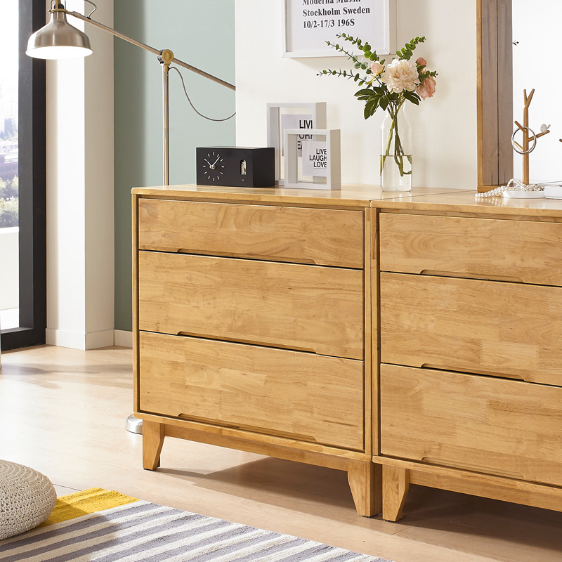 웰리스 러버네이처 고무나무 3단 원목 서랍장 (엔틱, 수납장, 협탁) W900 SE0 279,000원