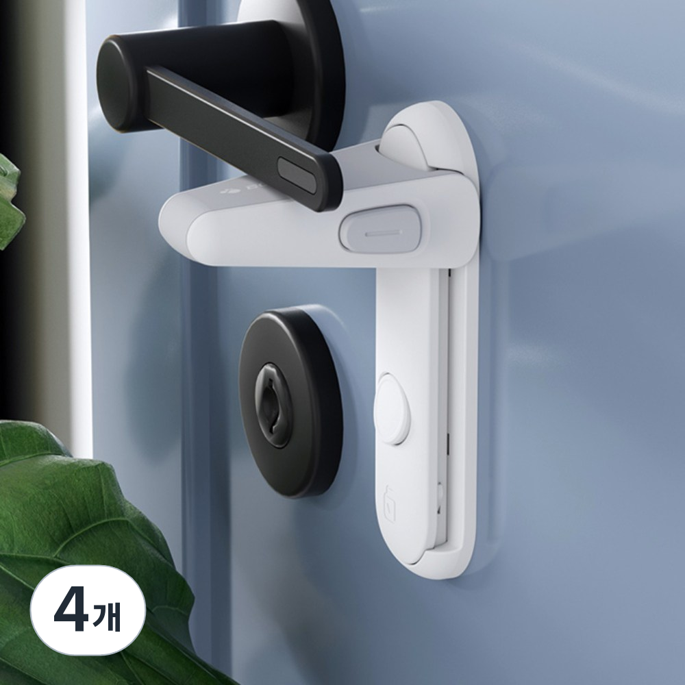 안전 방문 잠금 장치 도어락 이중 잠금 현관문 안전고리 창문 문걸쇠, 화이트, 4개 41,580원