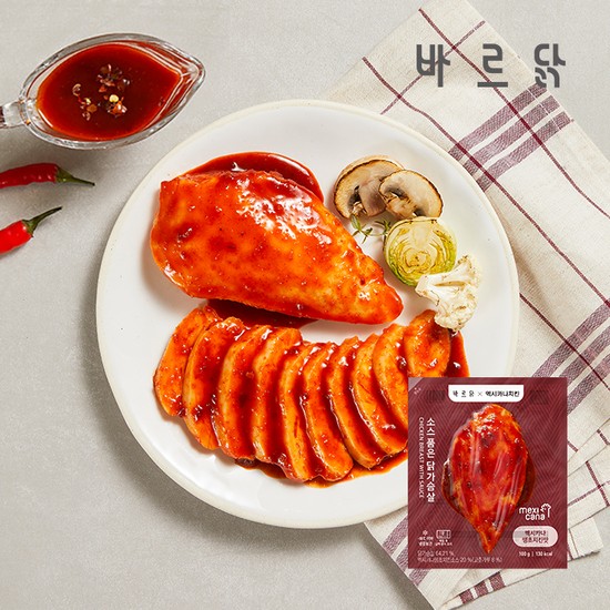 [바르닭X멕시카나] 소스품은 닭가슴살 땡초치킨 7팩 22,200원