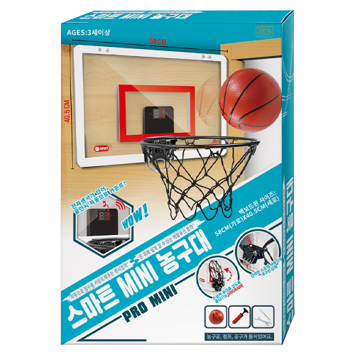 벽걸이형 미니 농구대 (자동 스코어링 기능) (58cm*40cm, 큰사이즈), 폴딩기능 추가업그레이드, 1개 35,500원