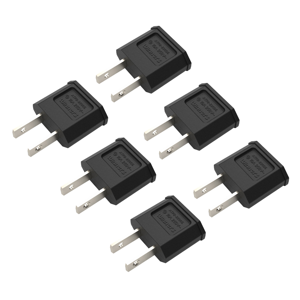 크리스탈클라우드 국산 돼지코 220V 변환 110V 플러그 여행용 어댑터 6개입, 1세트, 블랙, 4cm 9,900원