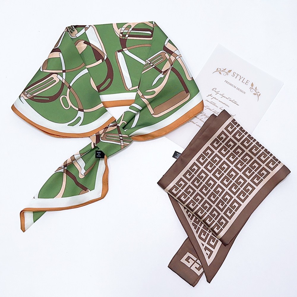 [HaruHaru]이지 스타일링 쁘띠 실크 고리 스카프 2종세트 10,900원