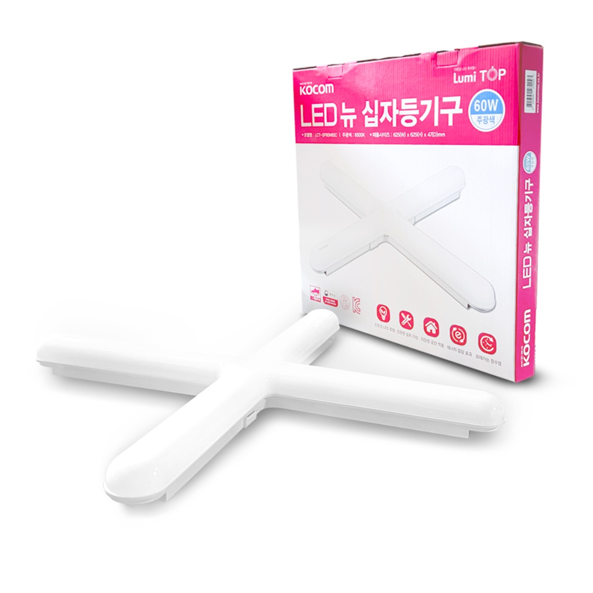 코콤 LED 일자등 십자등 등기구 30W 60W, 1개 6,000원