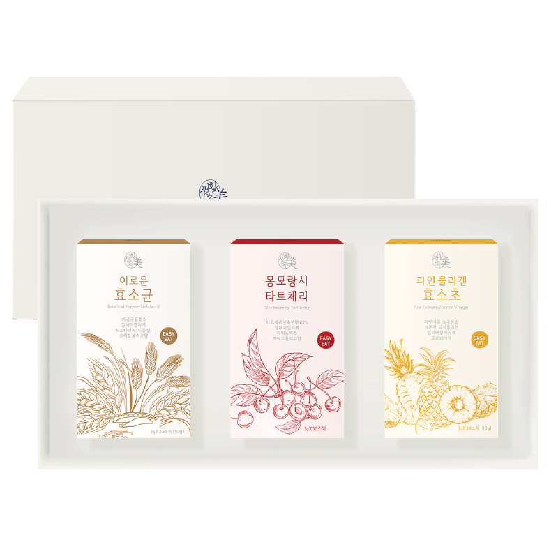효소식품 3종세트 이로운 효소균 파인 콜라겐 효소초 몽모랑시타트체리 곡물효소 분말 75,790원