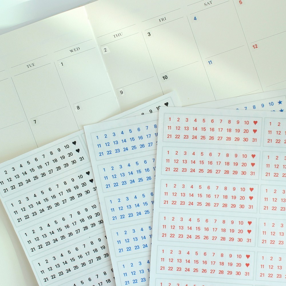 다이어리 투명 날짜 스티커 만년다이어리 다꾸 10,130원