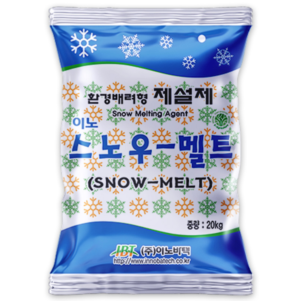 이노바텍 스노우멜트 20kg  국내산 저부식 제설제 염화칼슘 18,280원