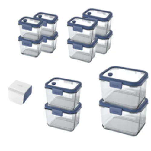 [네오플램] 글라쎄Z 진공 내열유리 밀폐용기 13종 세트   (460ml 4개 + 800ml 4개 + 1,200ml 2개 + 1,900ml 2개 + 진공펌프)   - 블루 276,000원