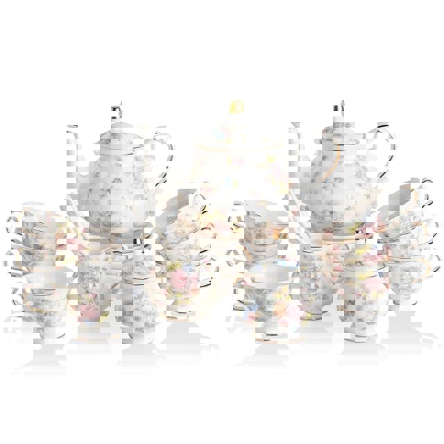 도자기 티 세트/명품 찻잔세트/ 스웨자르 도자기 티 세트, 빈티지 브리티 (Color-Small Flower) 147,700원