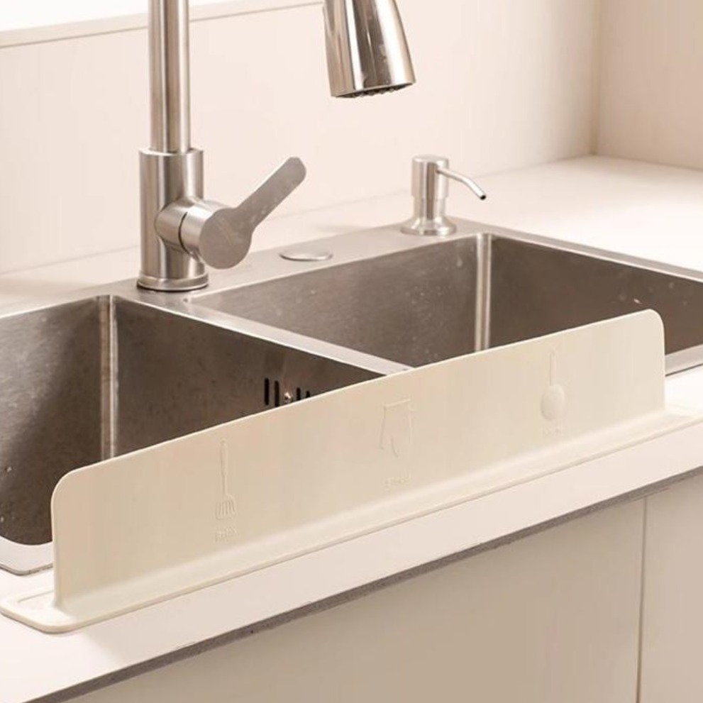 강력 흡착 실리콘 싱크대 물막이 1+1, 2개, 오프화이트 11,900원