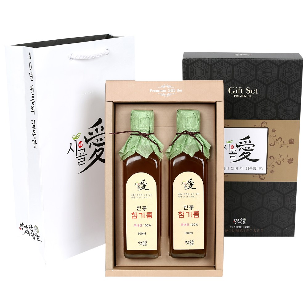 방앗간 사람들 국산 참기름,들기름,생들기름 선물세트 69,900원