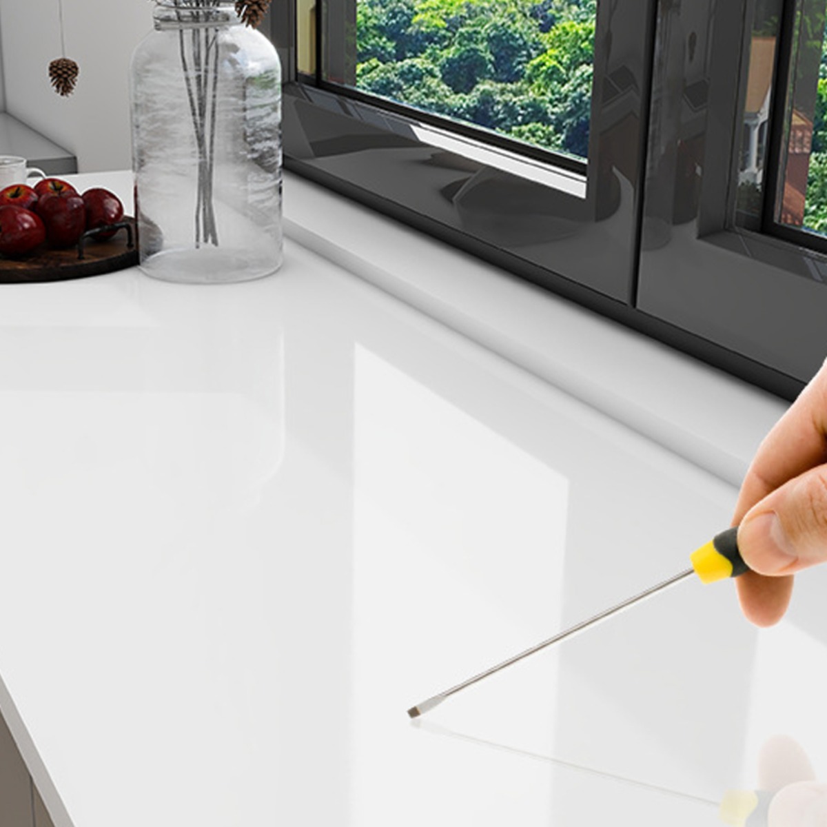 아리아스토어 내열 싱크대 상판 보호필름 시트지 끈적임X, 1개 13,900원