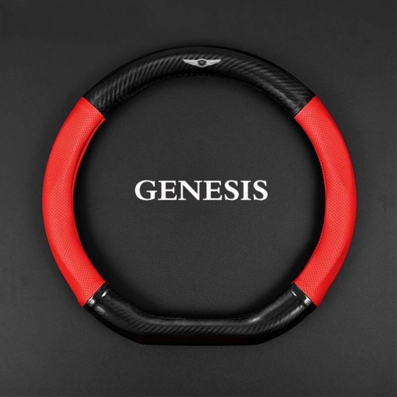 자동차 가죽 핸들커버 현대 제네시스 전용 핸들 커버 G80 GV80 G70 L110 BH GH 액세서리 35,000원