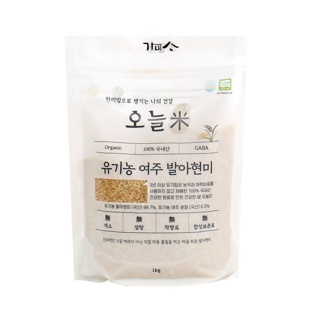 오늘미 유기농 발아현미 발아흑미, 1개, 1kg 12,900원
