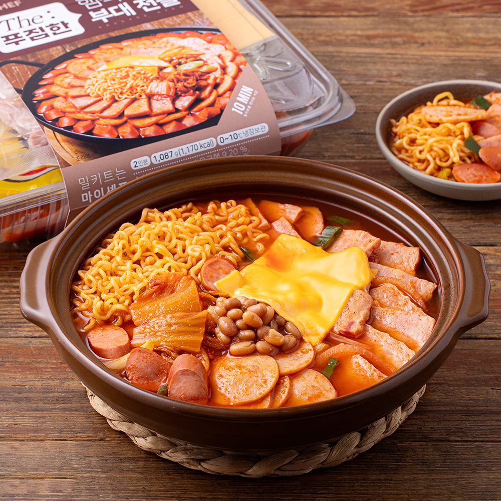 [로켓프레시] 마이셰프 The 푸짐한 햄폭탄 부대전골 밀키트 15,200원
