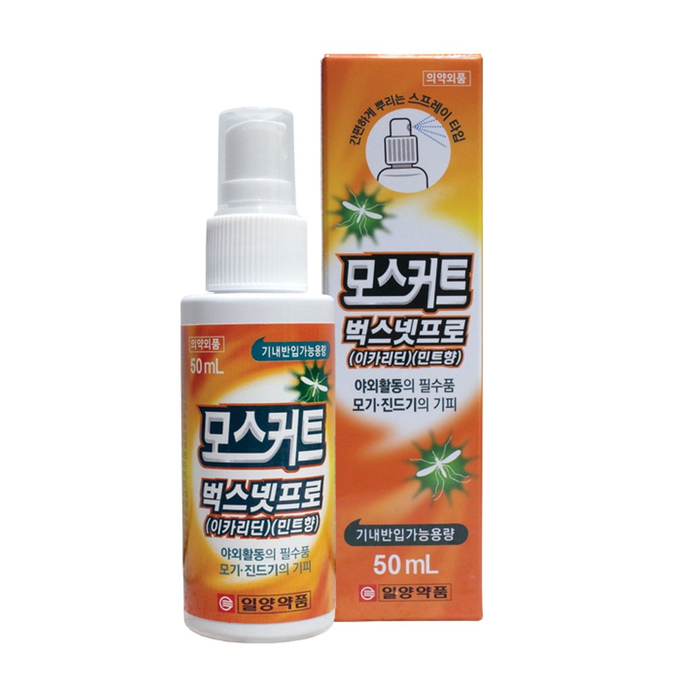 일양약품 모스커트 50ml 천연 모기기피제 이카리딘 3,500원