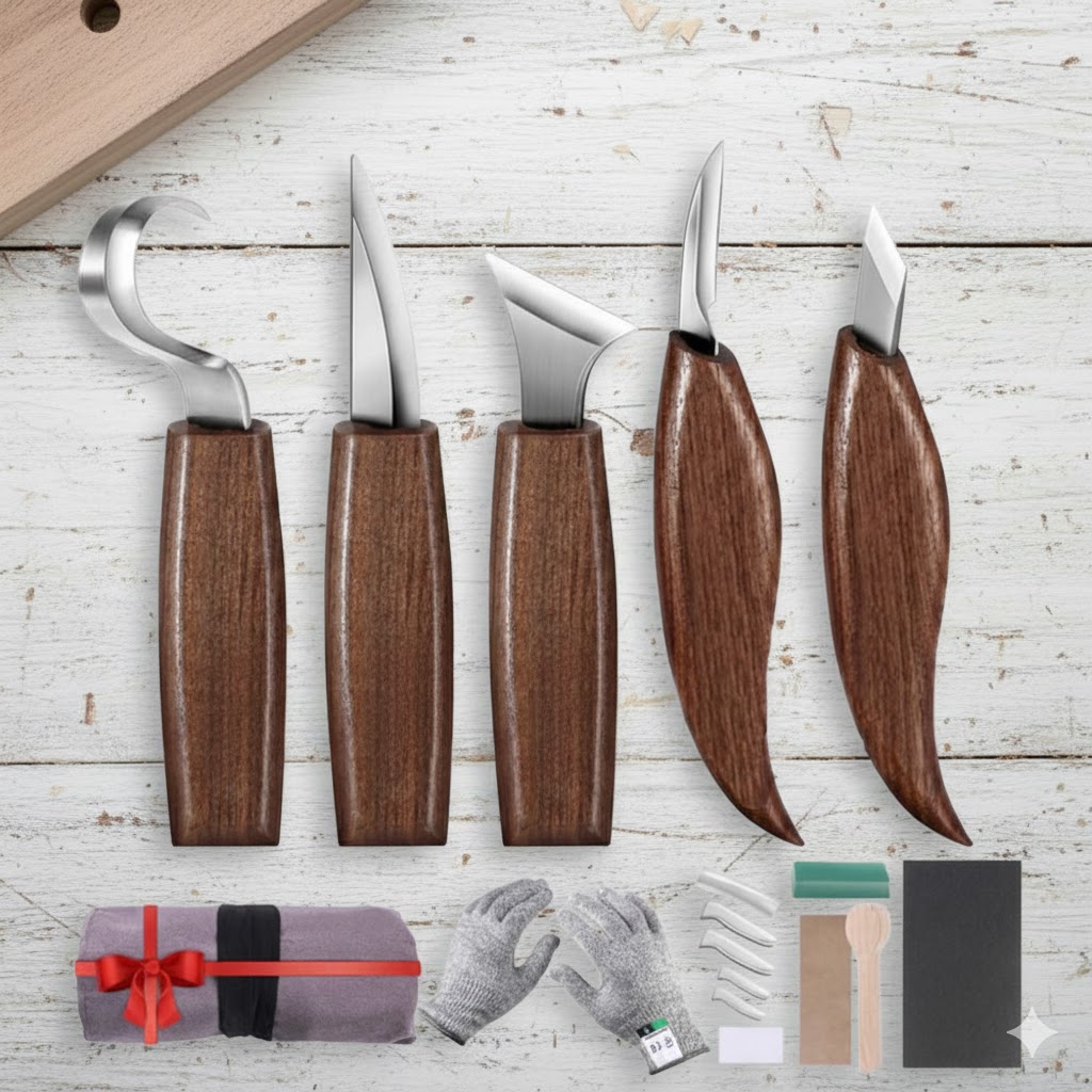 전문가용 목공 조각도 공예 칼 5종 세트 파우치포함 우드카빙툴 53,380원