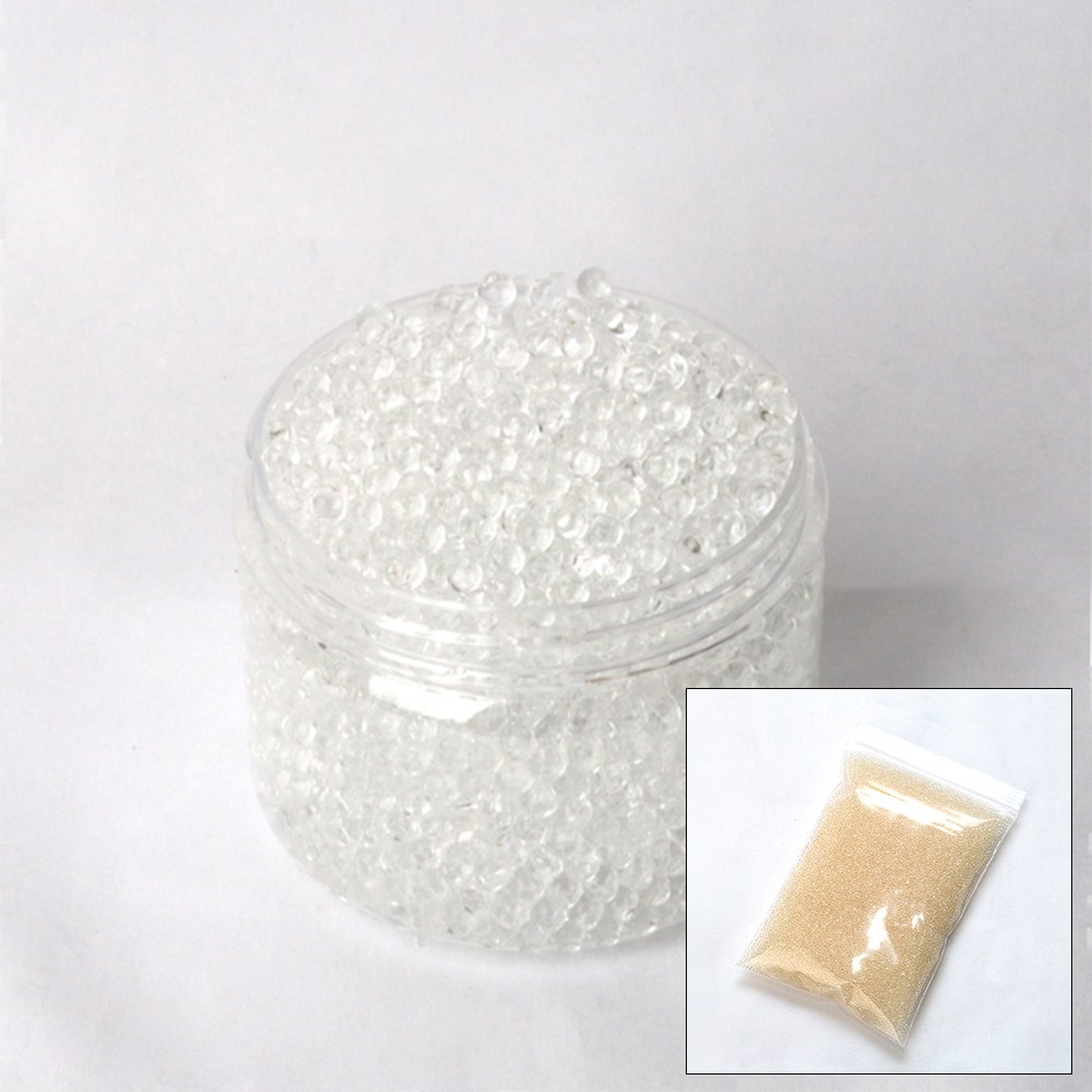 크리스탈볼 1.5mm 200g 투명 워터젤 고흡수성수지 수정토 대체토양 수경재배 개구리알모양 3,900원