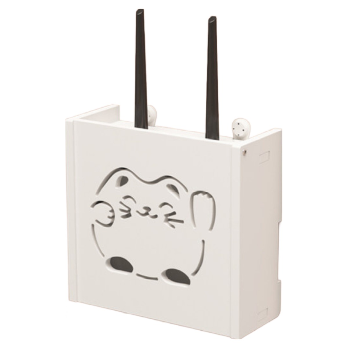 공유기 수납함 펀칭 프리 가정용 TV 셋톱박스 선반 벽걸이 와이파이 수납 가림대, 1개, 고양이 트럼펫 16,800원
