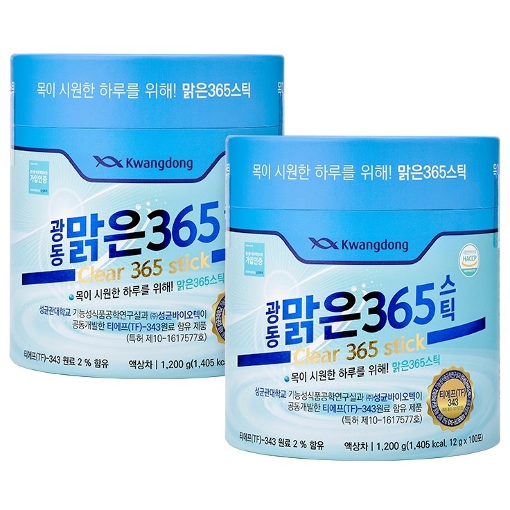 광동 맑은365스틱 200포 6개월 목관리 특허원료 TF-343 전통원료 함유, 600g, 4세트 180,000원