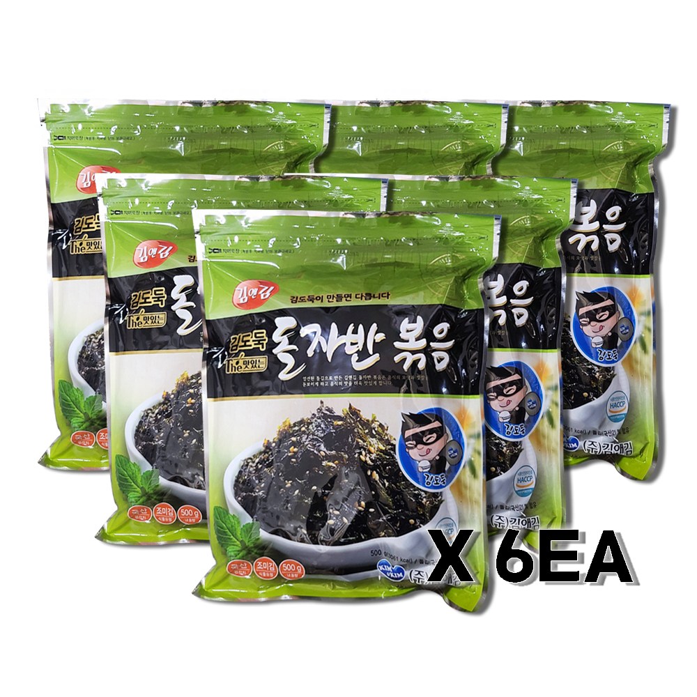김앤김 김도둑 The 맛있는 돌자반볶음 500g 6개 63,500원