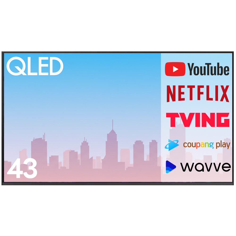 삼성전자 43인치 (109cm) 25년형 QLED 퀀텀닷 UHD 4K 스마트 TV 큐엘이디 OTT 어플 지원 43Q7F 479,000원