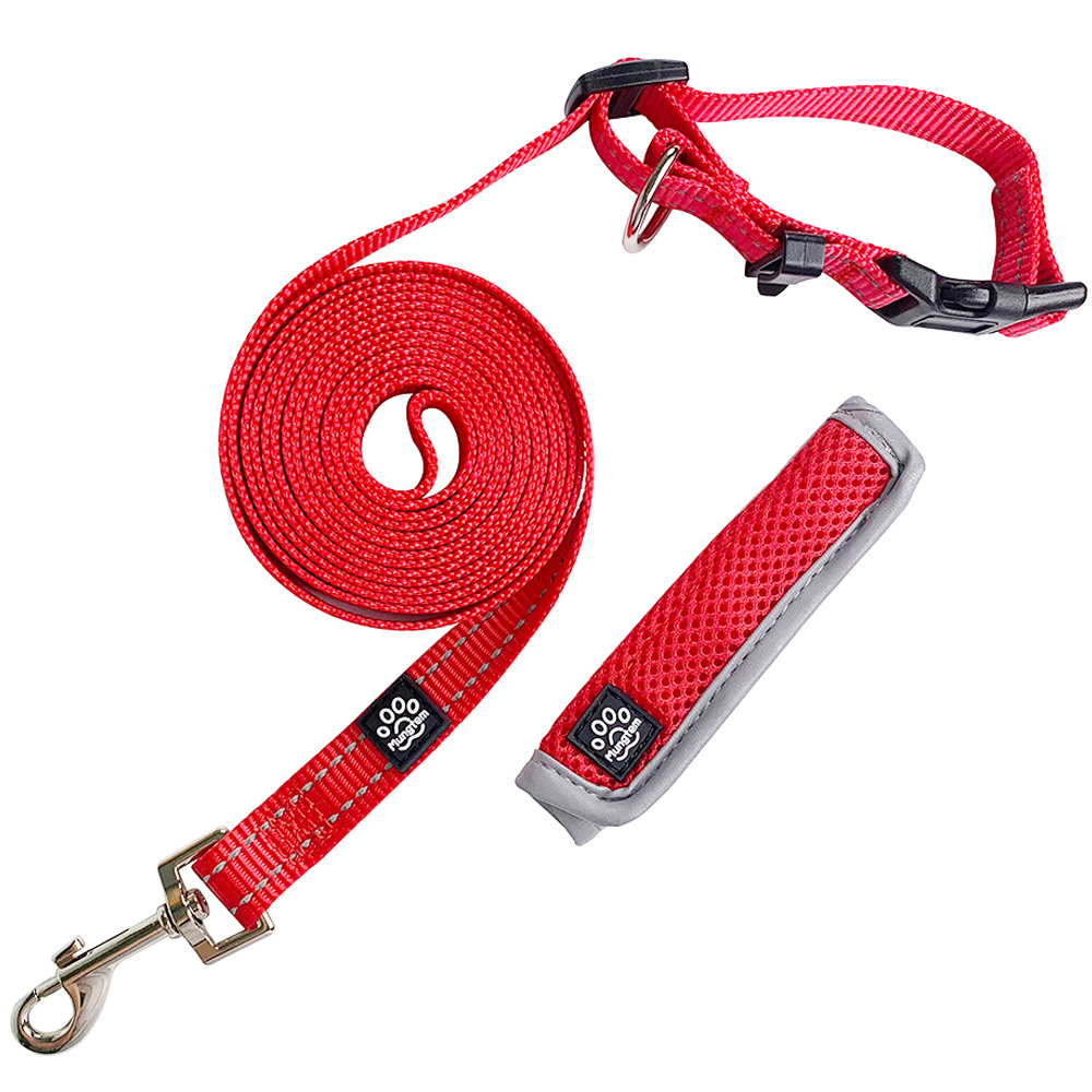 멍템 강아지 핸즈프리 리드줄, 레드, 1개 20,400원