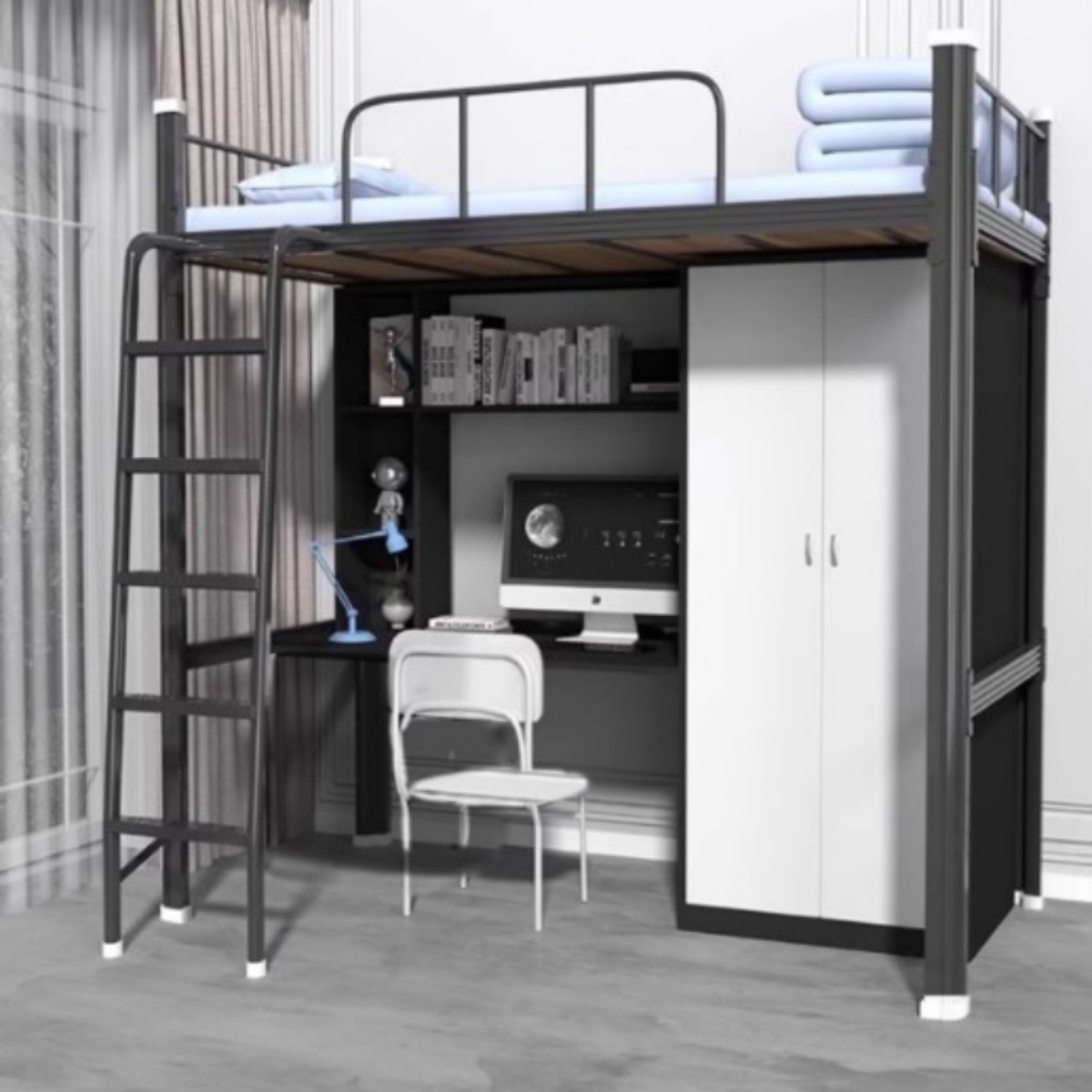 케침대라 책상형 2층침대 철재 이층 주니어 슈퍼 키즈 어린이 쌍둥이 싱글 아이 성인 수납 침대 724,000원