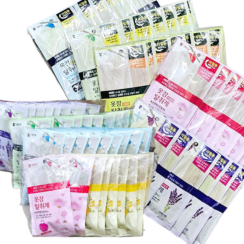 10개입 크린스타 옷장용 걸이형 탈취제 본품 리필  숲속 로즈마리 미모사 라벤더 아쿠아 후리지아 9,990원