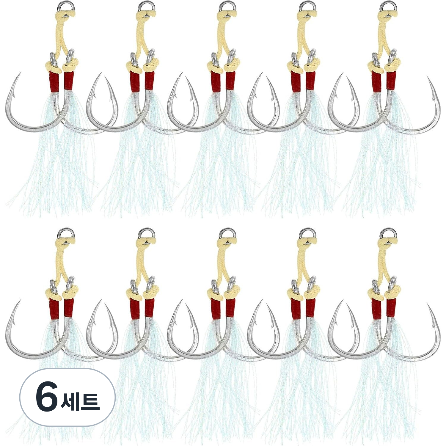 Hqzoomee어시스트 훅 농어 갈치 메탈지그 낚싯바늘 세트 지깅훅 82,880원