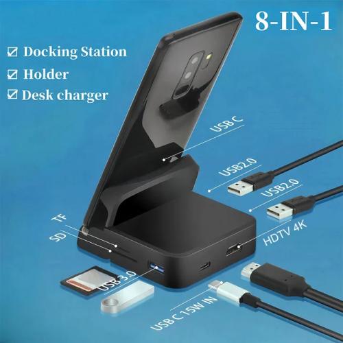 삼성 호환용 C 타입 허브 도킹 스테이션 휴대폰 스탠드 Dex 패드 USB CHDMI 호환 전원 충전기 키트 8 in 1 26,430원