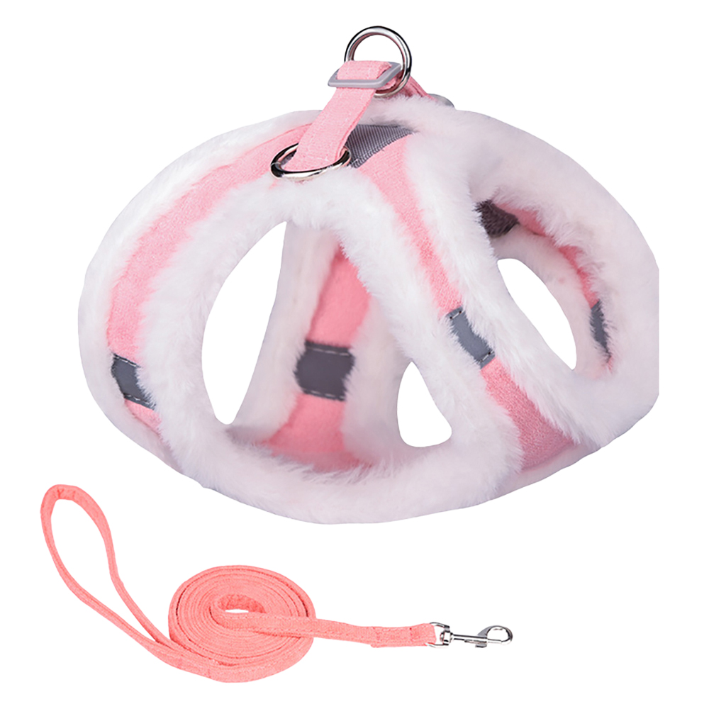 퍼피드림 반려동물 보송 따뜻 겨울용 털 하네스 + 리드줄 세트 00183 8,380원